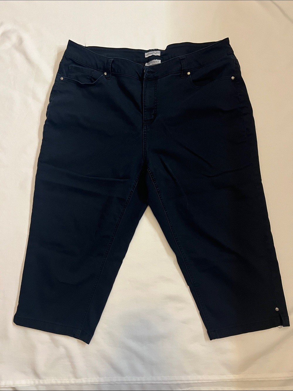 Catherines Black Cropped Stretch Jeans